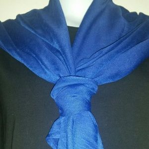 Scarf Royal Blue solid color New long